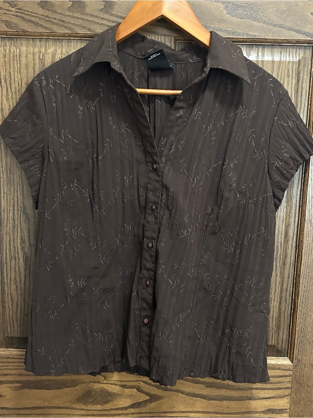 East 5th Dark Brown Short Sleeve Button-Down Shirt